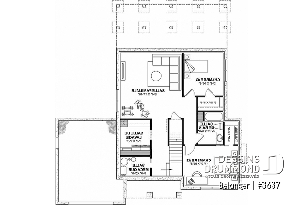 Sous-sol - Maison farmhouse moderne 4 chambres, garage, superbe salon à l'avant avec cathédral et foyer - Belanger