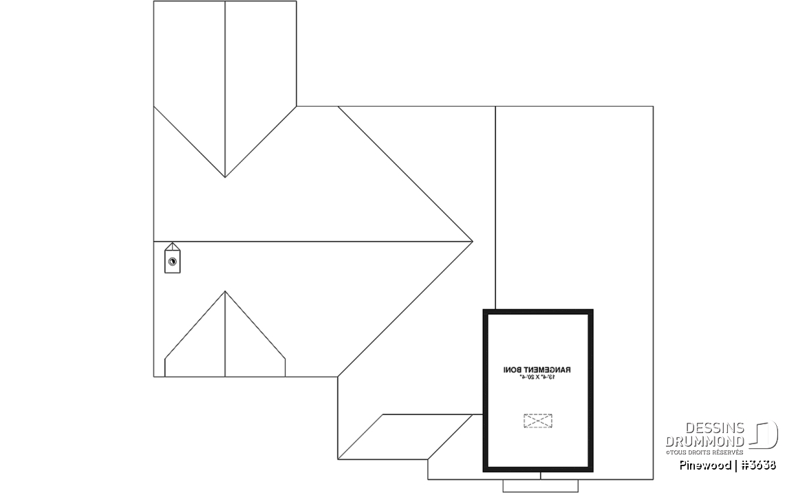 Rangement boni - Grand plain-pied avec 3 chambres, bureau, garage, vestiaire, garde-manger, plafond cathédral, foyer - Pinewood