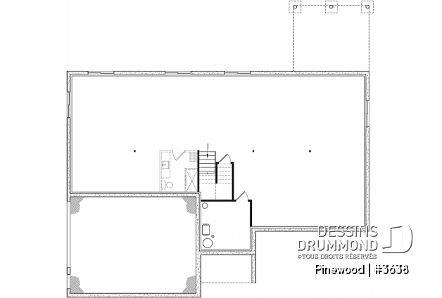 Sous-sol - Grand plain-pied avec 3 chambres, bureau, garage, vestiaire, garde-manger, plafond cathédral, foyer - Pinewood