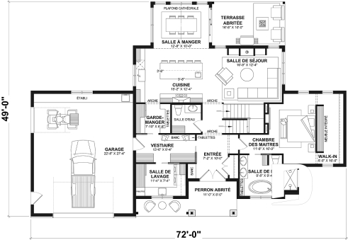 Rez-de-chaussée (Optionel $) - Superbe maison d'inspiration campagne française, fabuleuse suite parentale au RDC - Birchview