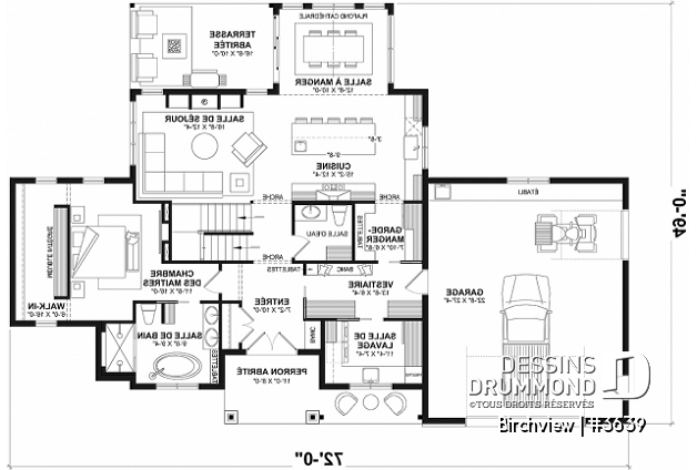 Rez-de-chaussée (Optionel $) - Superbe maison d'inspiration campagne française, fabuleuse suite parentale au RDC - Birchview
