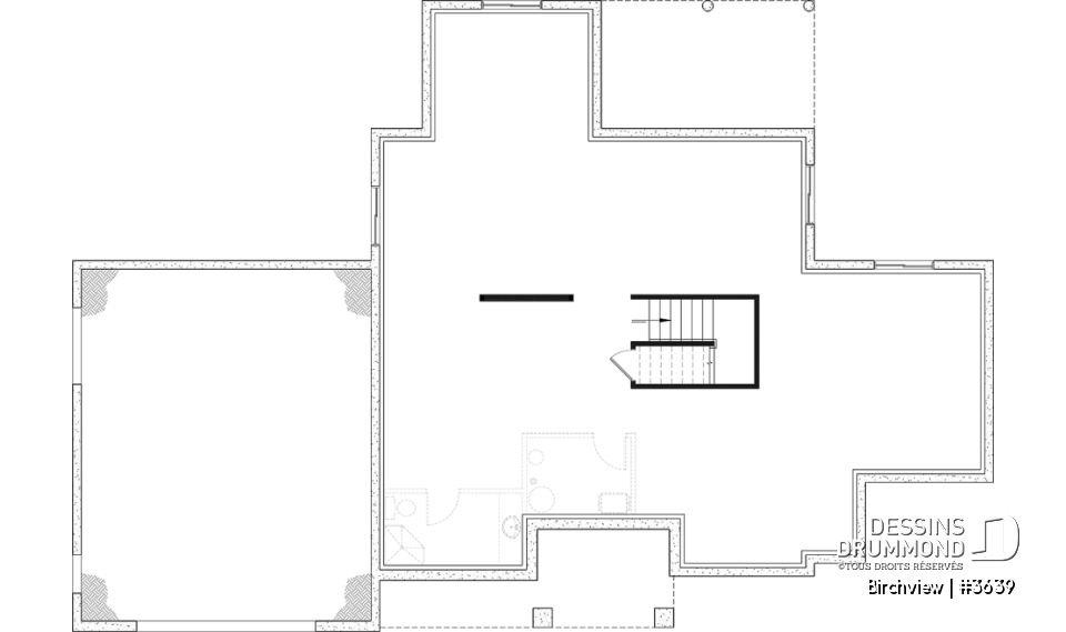 Sous-sol aménageable (Optionel $) - Superbe maison d'inspiration campagne française, fabuleuse suite parentale au RDC - Birchview