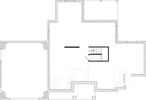 Sous-sol aménageable (Optionel $) - Superbe maison d'inspiration campagne française, fabuleuse suite parentale au RDC - Birchview