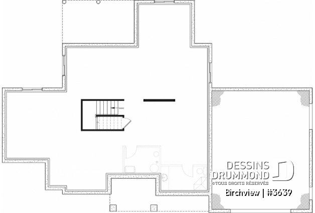 Sous-sol aménageable (Optionel $) - Superbe maison d'inspiration campagne française, fabuleuse suite parentale au RDC - Birchview