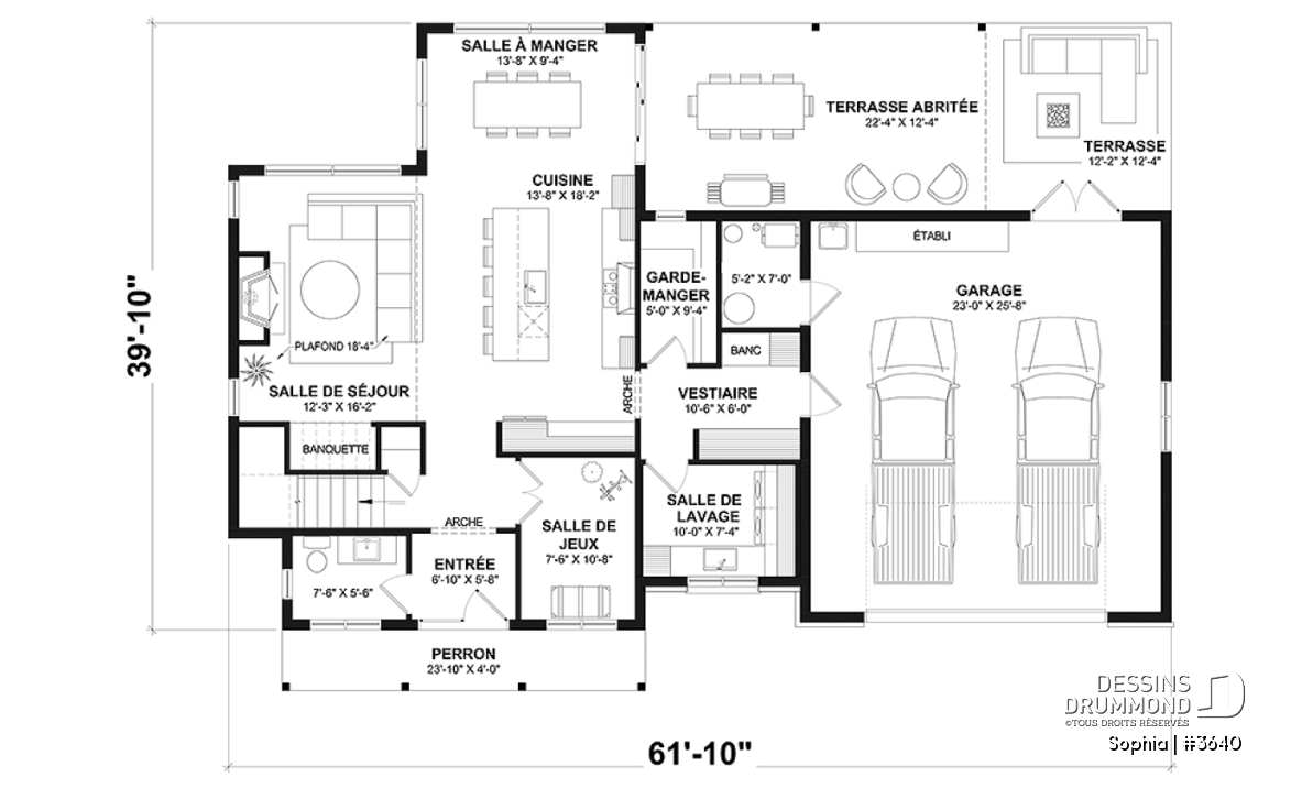 Rez-de-chaussée - Maison Farmhouse à étage avec garage double, 3 chambres et magnifique vue panoramique à l'arrière de la maison - Sophia