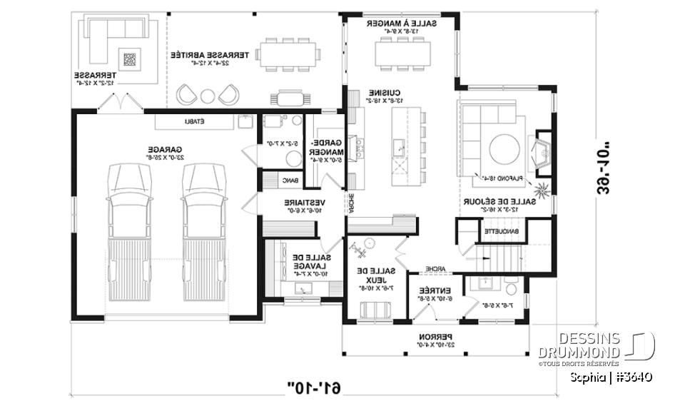 Rez-de-chaussée - Maison Farmhouse à étage avec garage double, 3 chambres et magnifique vue panoramique à l'arrière de la maison - Sophia