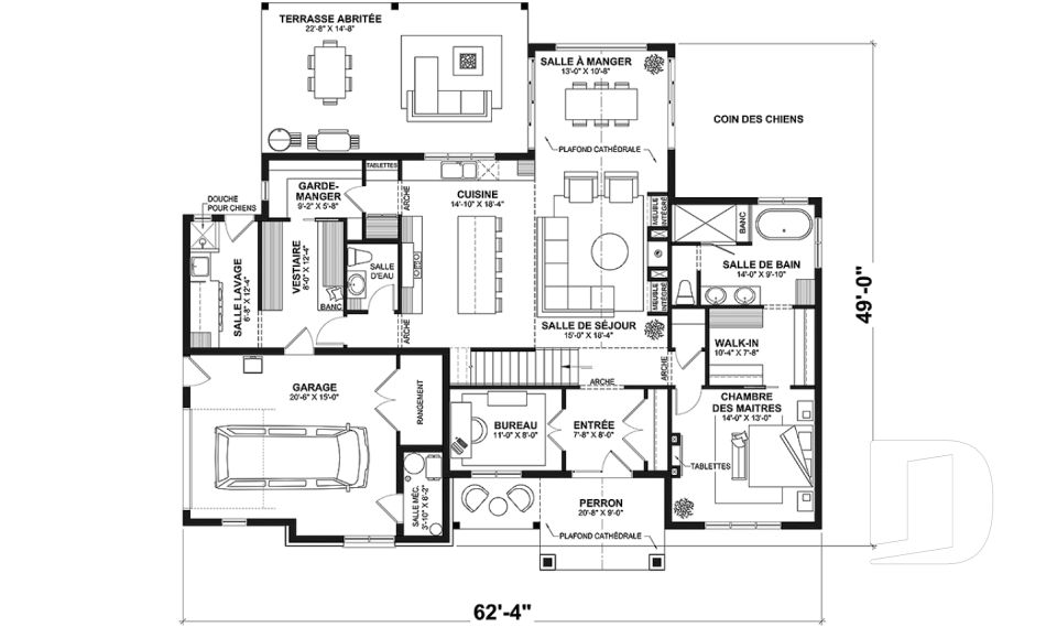 Rez-de-chaussée -  - Gable House