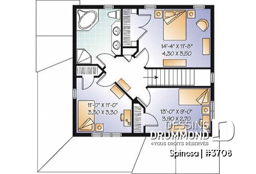 Étage - Superbe maison champêtre avec grande cuisine et salle à manger, 3 chambres, 2 salles de bain - Spinosa