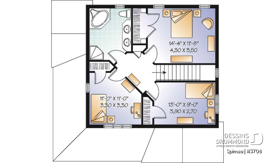 Étage - Superbe maison champêtre avec grande cuisine et salle à manger, 3 chambres, 2 salles de bain - Spinosa