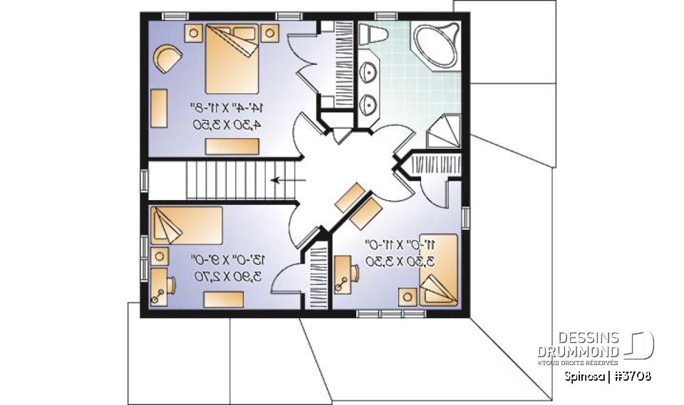 Étage - Superbe maison champêtre avec grande cuisine et salle à manger, 3 chambres, 2 salles de bain - Spinosa