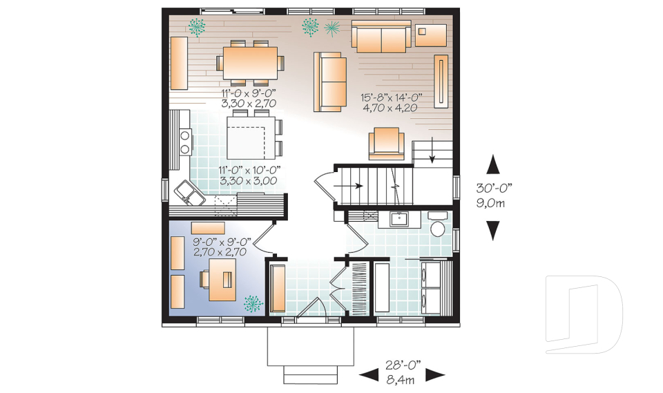 Rez-de-chaussée -  - Bosquet