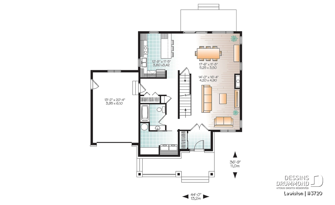 Rez-de-chaussée - Maison familiale à 4 chambres et 3 salles de bain, aire ouverte lumineuse, garage intégré, terrasse arrière - Lewiston