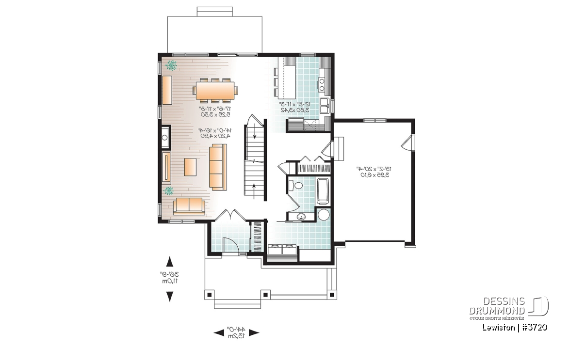 Rez-de-chaussée - Maison familiale à 4 chambres et 3 salles de bain, aire ouverte lumineuse, garage intégré, terrasse arrière - Lewiston