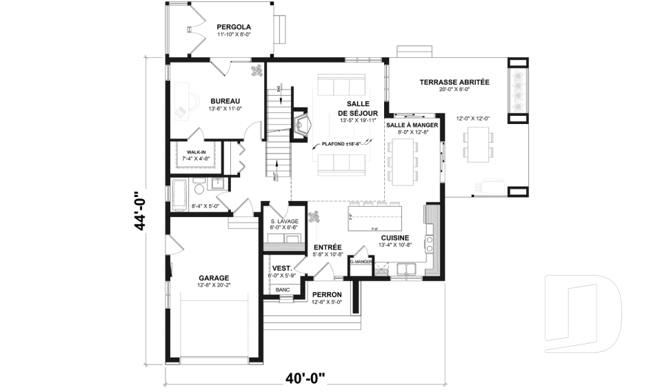 Rez-de-chaussée (Optionel $) -  - Azalée