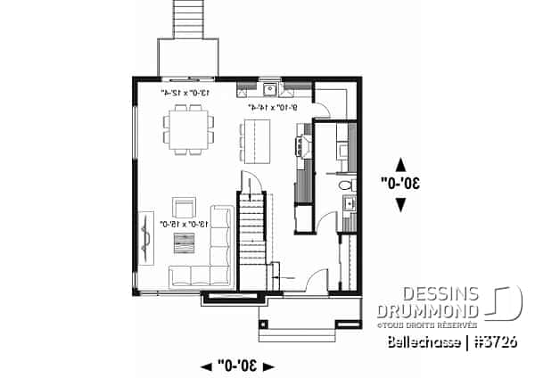 Rez-de-chaussée - Maison moderne à étage, plancher spacieux, superbe cuisine avec garde-manger et îlot, 3 chambres bon format - Bellechasse