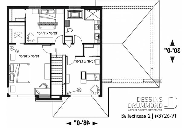 Étage - Maison contemporaine 3 chambres, garage, plancher spacieux, cuisine, garde-manger et îlot, sous-sol aménagé - Bellechasse 2