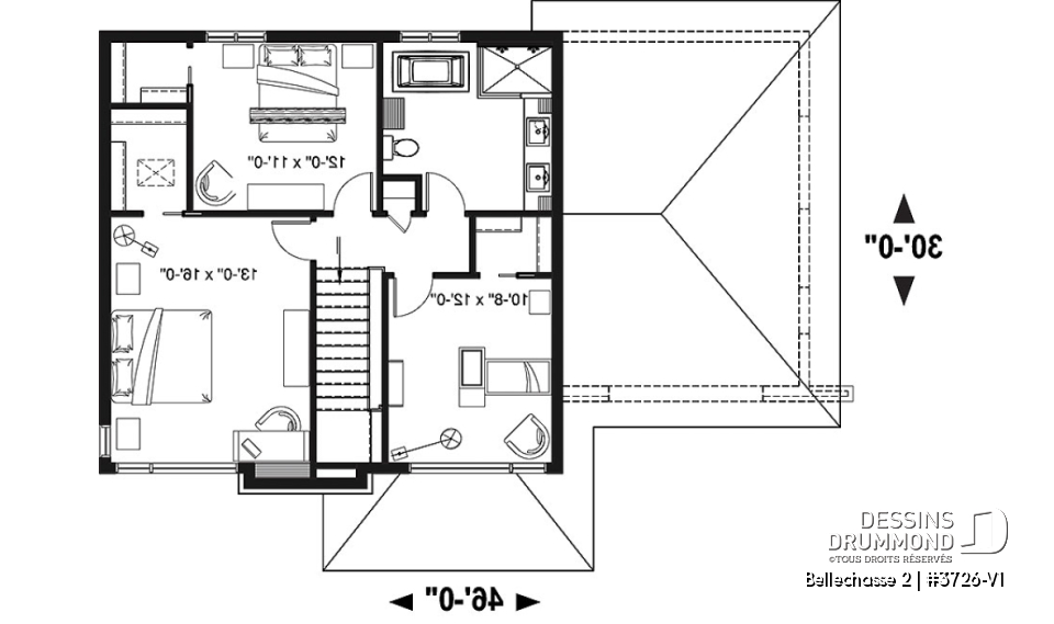 Étage - Maison contemporaine 3-4 chambres, garage, plancher spacieux, cuisine, garde-manger et îlot, sous-sol aménagé - Bellechasse 2