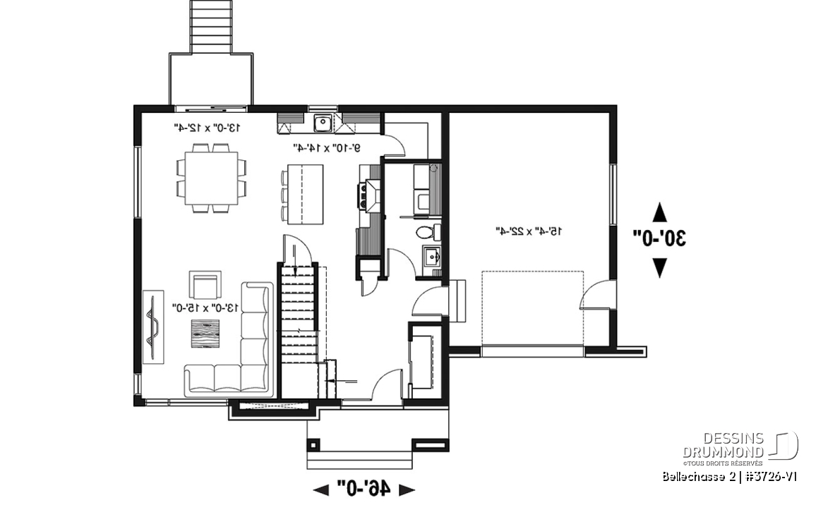 Rez-de-chaussée - Maison contemporaine 3-4 chambres, garage, plancher spacieux, cuisine, garde-manger et îlot, sous-sol aménagé - Bellechasse 2