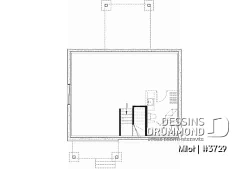 Sous-sol - Maison contemporaine très économique de 2 étages, 3 chambres, vestiaire, superbe cuisine à aire ouverte - Milot