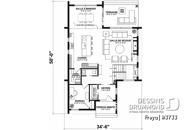 Rez-de-chaussée - Belle de style scandinave minimaliste, 4 chambres + bureau, sous-sol aménagé - Freya