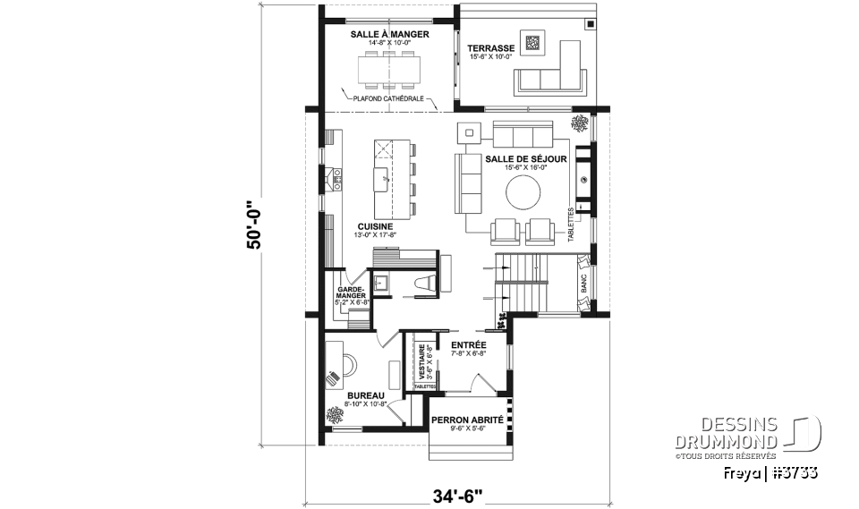 Rez-de-chaussée - Belle maison de style scandinave minimaliste, 3 à 5 chambres + bureau, sous-sol optionnel - Freya