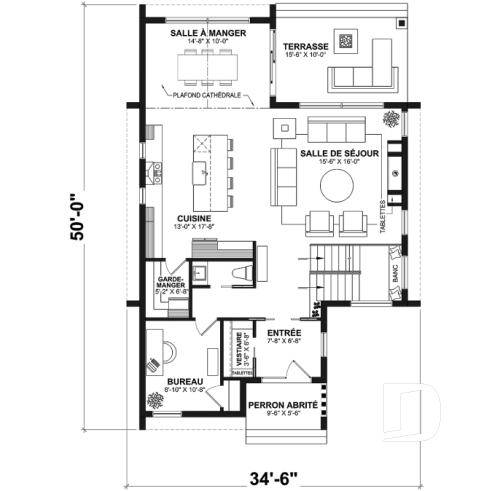 Rez-de-chaussée - Belle maison de style scandinave minimaliste, 3 à 5 chambres + bureau, sous-sol optionnel - Freya