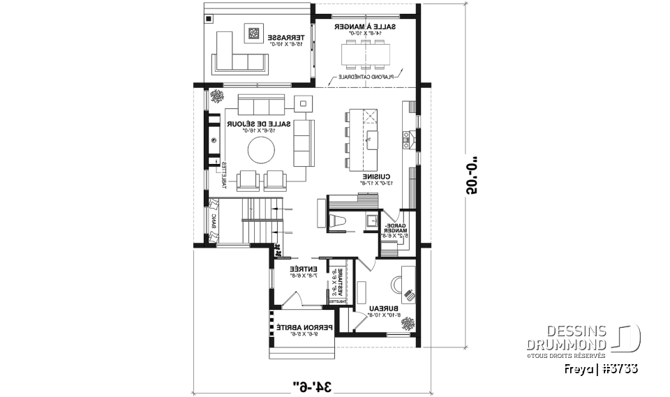 Rez-de-chaussée - Belle maison de style scandinave minimaliste, 3 à 5 chambres + bureau, sous-sol optionnel - Freya