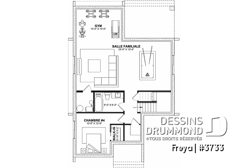 Sous-sol - Belle de style scandinave minimaliste, 4 chambres + bureau, sous-sol aménagé - Freya