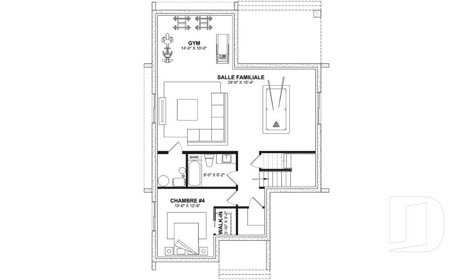Sous-sol aménagé (Optionel $) -  - Freya