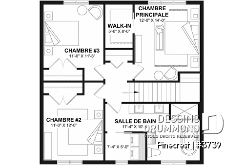 Étage - Maison moderne rustique 2 étages économique proposant 3 chambres, bureau, grand vestiaire et garde-manger - Pinecrest