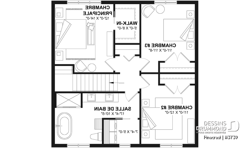 Étage - Maison moderne rustique 2 étages économique proposant 3 chambres, bureau, grand vestiaire et garde-manger - Pinecrest