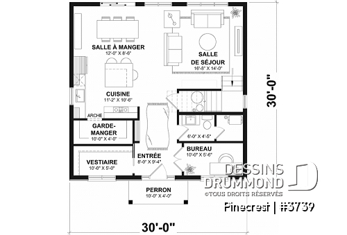 Rez-de-chaussée - Maison moderne rustique 2 étages économique proposant 3 chambres, bureau, grand vestiaire et garde-manger - Pinecrest