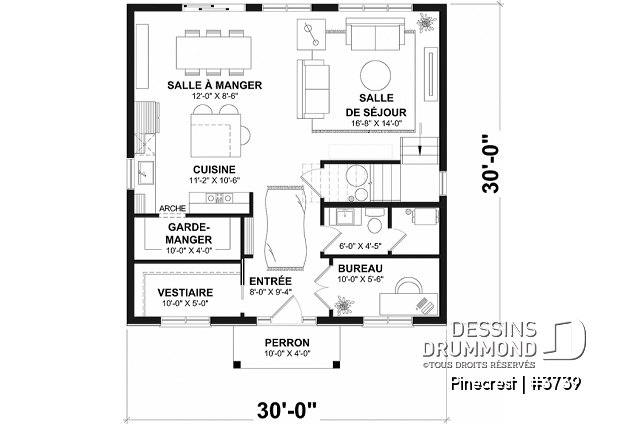 Rez-de-chaussée - Maison moderne rustique 2 étages économique proposant 3 chambres, bureau, grand vestiaire et garde-manger - Pinecrest