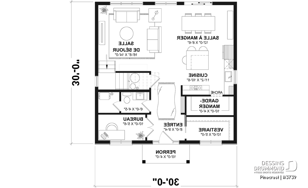 Rez-de-chaussée - Maison moderne rustique 2 étages économique proposant 3 chambres, bureau, grand vestiaire et garde-manger - Pinecrest