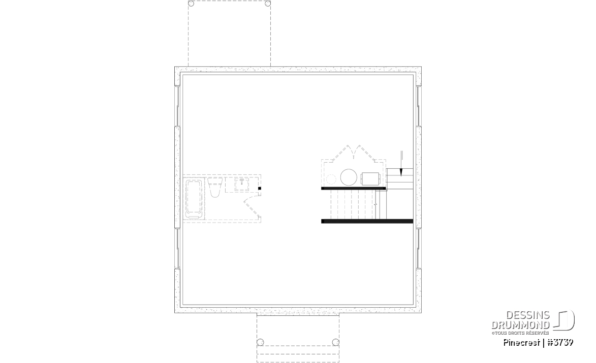 Sous-sol aménageable - Maison moderne rustique 2 étages économique proposant 3 chambres, bureau, grand vestiaire et garde-manger - Pinecrest