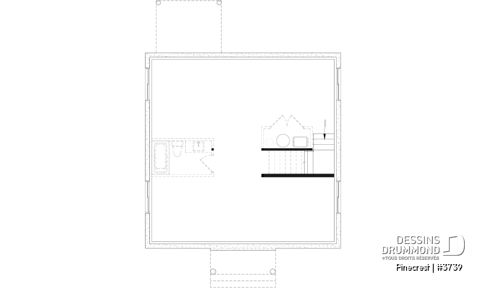 Sous-sol aménageable - Maison moderne rustique 2 étages économique proposant 3 chambres, bureau, grand vestiaire et garde-manger - Pinecrest