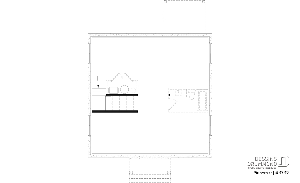 Sous-sol aménageable - Maison moderne rustique 2 étages économique proposant 3 chambres, bureau, grand vestiaire et garde-manger - Pinecrest