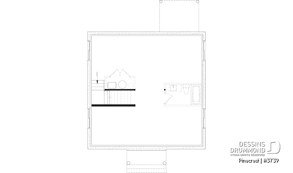 Sous-sol aménageable - Maison moderne rustique 2 étages économique proposant 3 chambres, bureau, grand vestiaire et garde-manger - Pinecrest