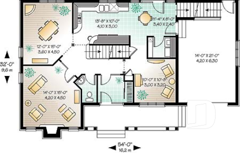 Rez-de-chaussée - Maison champêtre avec espace boni, 3 chambres, 2 salled de séjour, foyer, grande cuisine avec îlot - Prague
