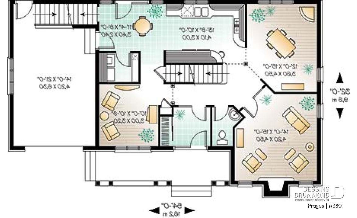 Rez-de-chaussée - Maison champêtre avec espace boni, 3 chambres, 2 salled de séjour, foyer, grande cuisine avec îlot - Prague