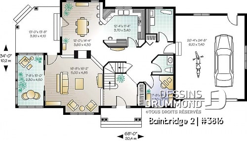 Rez-de-chaussée - Superbe lumière naturelle, plan de maison 3 chambres, bureau, balcon à l'étage, solarium - Bainbridge 2