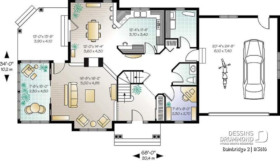 Rez-de-chaussée - Superbe lumière naturelle, plan de maison 3 chambres, bureau, balcon à l'étage, solarium - Bainbridge 2