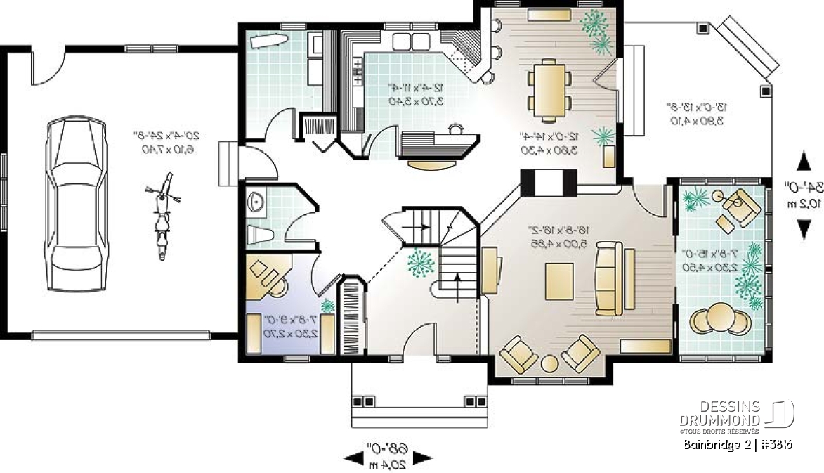 Rez-de-chaussée - Superbe lumière naturelle, plan de maison 3 chambres, bureau, balcon à l'étage, solarium - Bainbridge 2