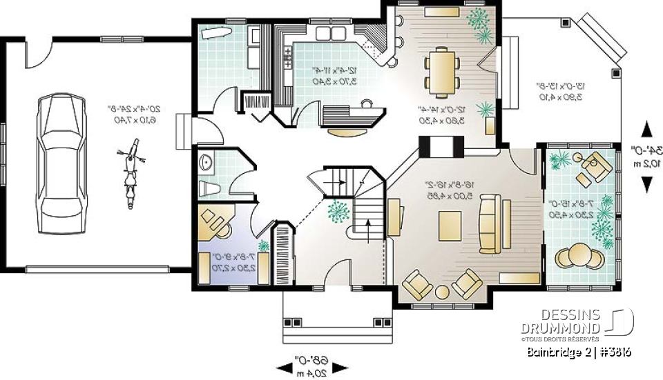 Rez-de-chaussée - Superbe lumière naturelle, plan de maison 3 chambres, bureau, balcon à l'étage, solarium - Bainbridge 2