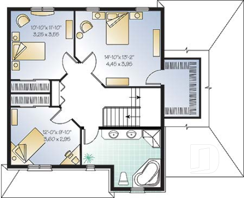 Étage - Plan d'inspiration anglaise, salle à manger formelle, maîtres avec grand walk-in, 3 chambre, garage - Loiselle