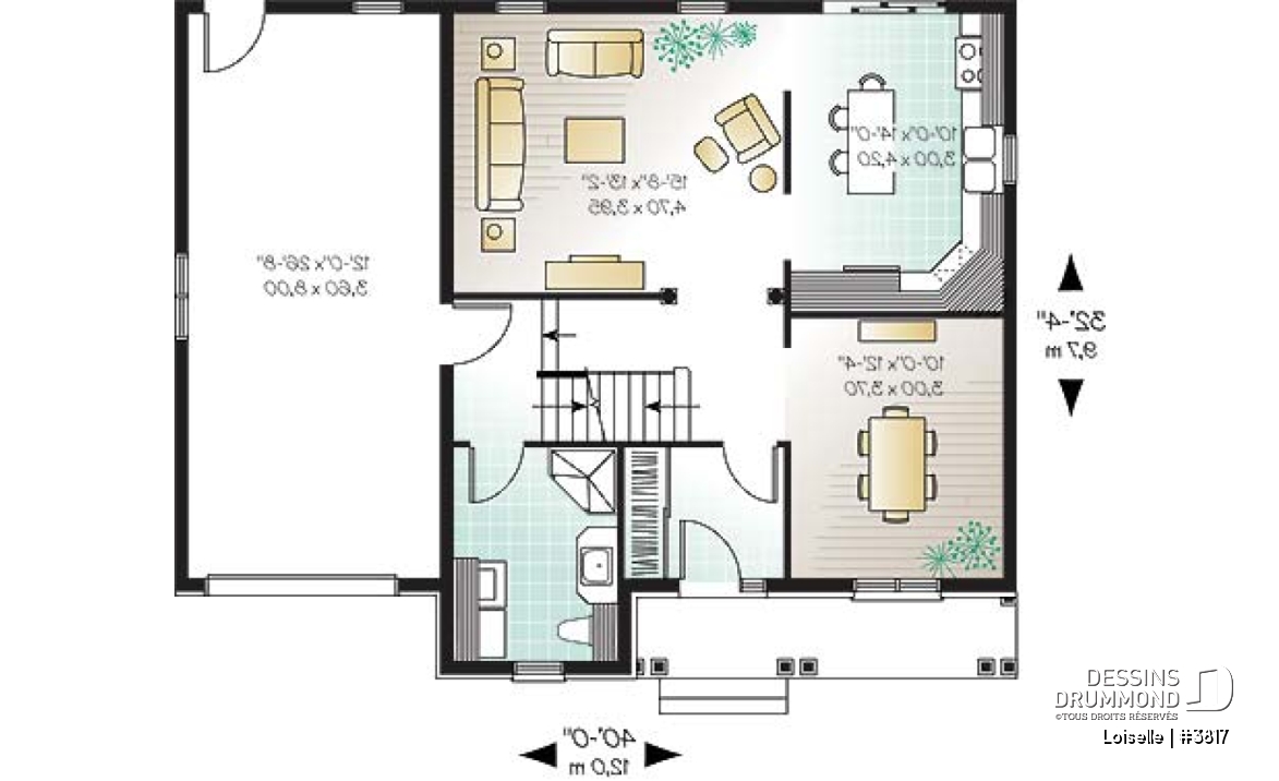 Rez-de-chaussée - Plan d'inspiration anglaise, salle à manger formelle, maîtres avec grand walk-in, 3 chambre, garage - Loiselle