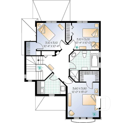 Étage - Espace remarquablement ouvert, 3 chambres, plafond cathédrale, garage - Bonita
