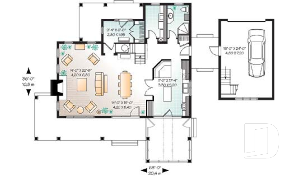 Rez-de-chaussée -  - Pedestrian