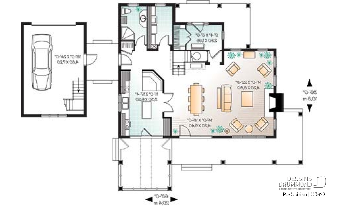 Rez-de-chaussée - Maison ou chalet bord de l'eau, 4 chambres, espace ouvert, plafond 9', abri moustiquaire, garage abritée - Pedestrian