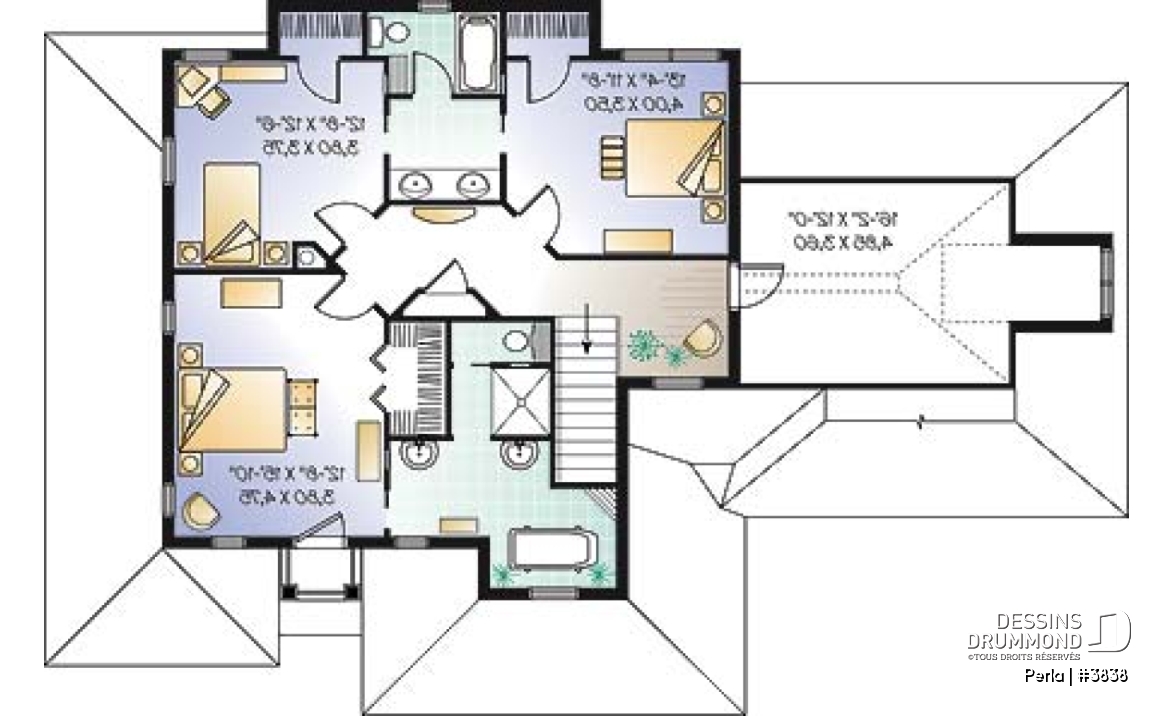 Étage - Maison d'inspiration espagnole, 3 à 4 chambres, grande chambres des maîtres, grande suicine, garage double - Perla